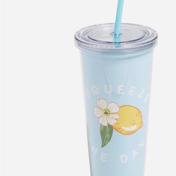 🆕 Vera Bradley 🍋 Lemon Grove Travel Tumbler 24oz in Acrylic/Melamine - Picture 2 of 4